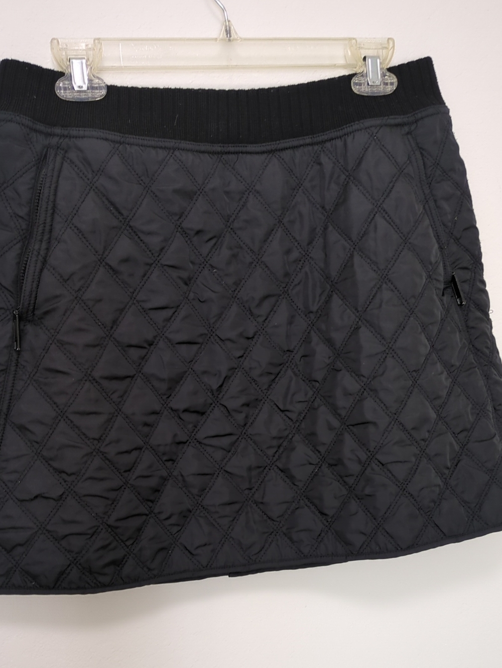Prana Quilted Black A-Line Skirt